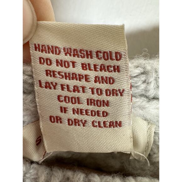 Sundance Lambswool Sweater Women Medium Cream Cable Knit Pullover Metallic Boho - Picture 7 of 8